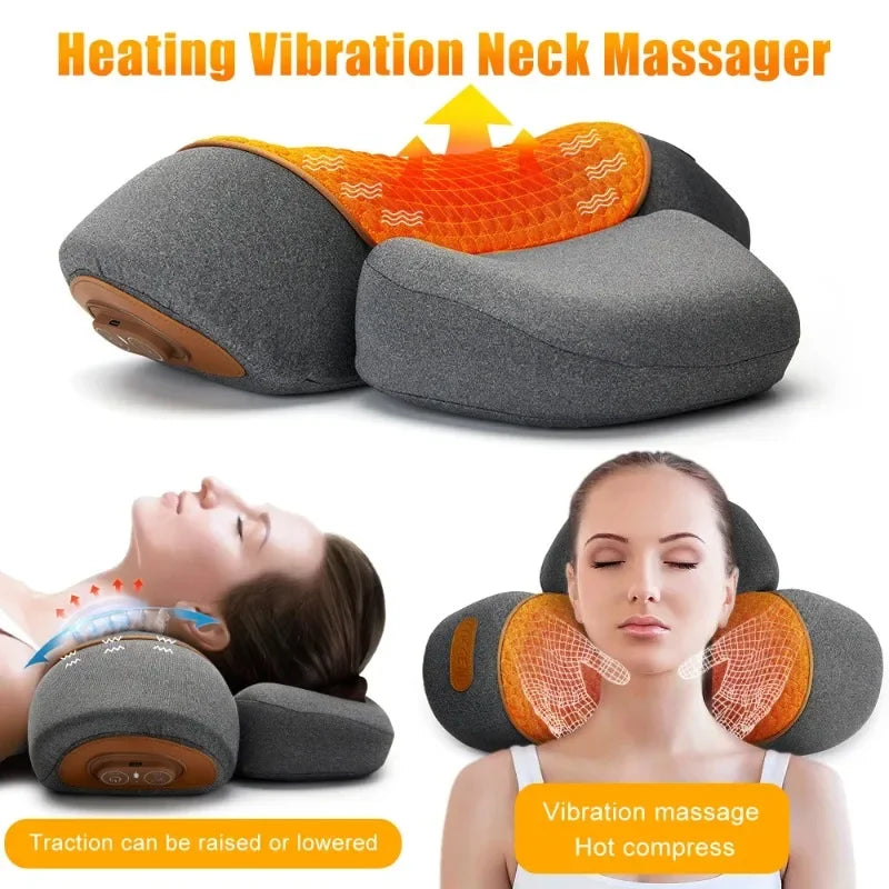 Coussin Cervical Chauffant Massage & Étirement