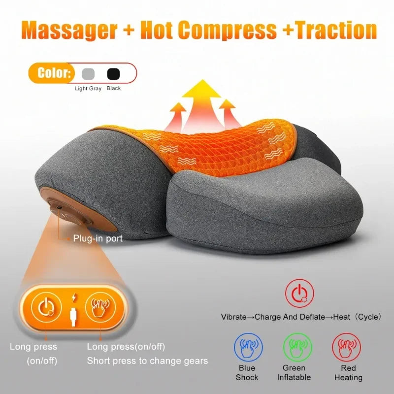 Coussin Cervical Chauffant Massage & Étirement